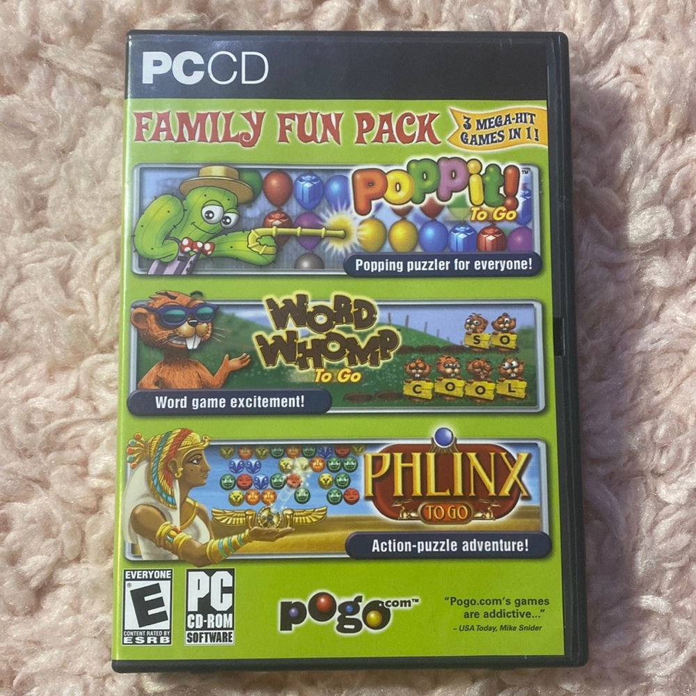 Pogo Family Fun Pack: Vintage Game Poppit! / Word Whomp / Phlinx To Go 2006